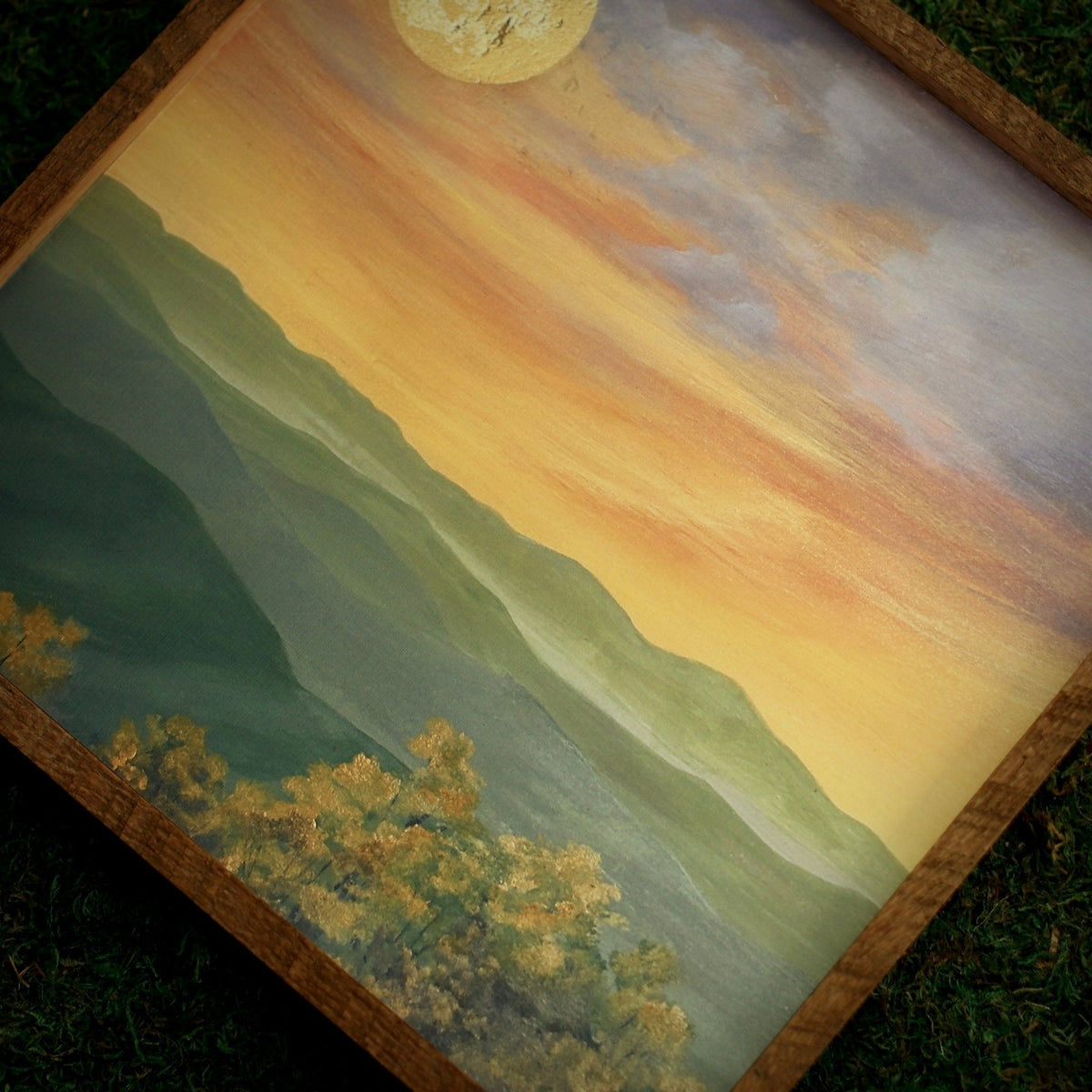 “McAfee Knob in Spring" Square Framed Print