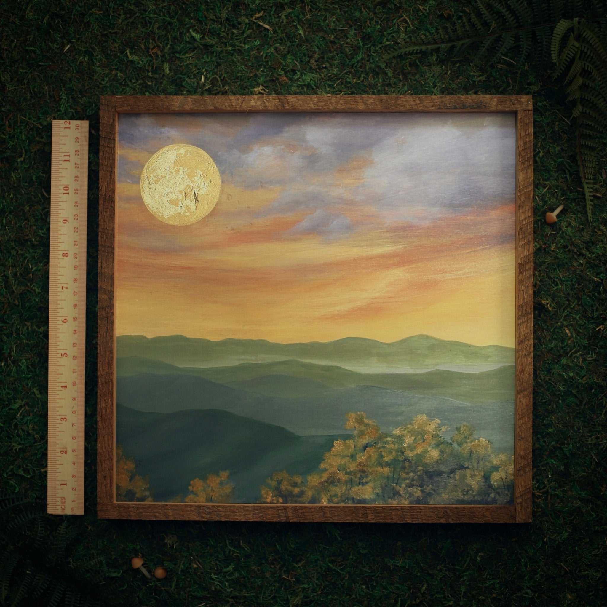 “McAfee Knob in Spring" Square Framed Print