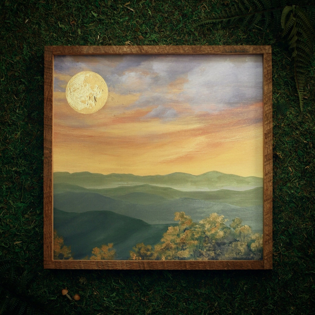 “McAfee Knob in Spring" Square Framed Print